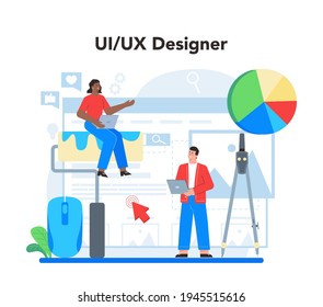 UX UI designer concept. App interface improvement. User interface