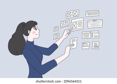 Ux ui dsigner illustration design of vector.