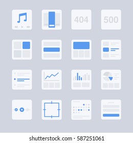 UX and UI icons set 1: User interface display and layout