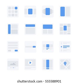 UX and UI icons set 2: User interface display and layout
