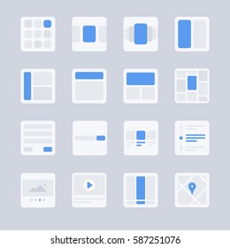 UX and UI icons set 2: User interface display and layout