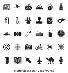 UX UI icons. Set of black icons. Flat icon bundle pack. Collection of icons. Collection of random abstract icon bundle pack sign symbol pictogram