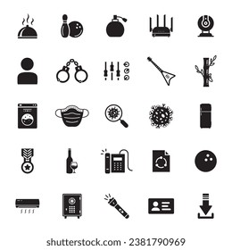 UX UI icons. Set of black icons. Flat icon bundle pack. Collection of icons. Collection of random abstract icon bundle pack sign symbol pictogram