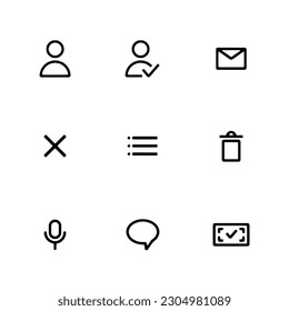 iconos de la interfaz de usuario de UX para web y móvil