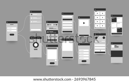 UX UI mobile application wireframe prototype design
