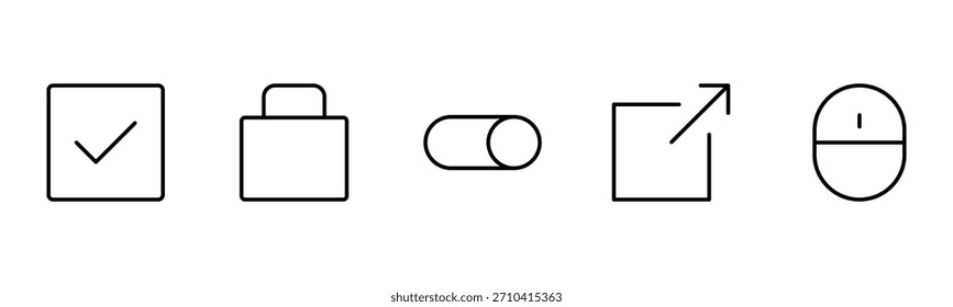 UX UI web icons. Vector illustrator, Suitable for Web Page, Mobile App, Web, and Print.