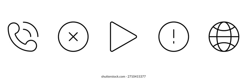Ícones da Web da UI do UX. Ilustrador de vetor, Adequado para página da Web, aplicativo móvel, Web e impressão.