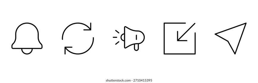 UX UI iconos web. Vector ilustrador, conveniente para la página del Web, App móvil, Web, e impresión.