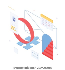 Ux, ui, website design, window, digital, app, presentation, infographic. Isometric vector illustration flat design isolated.