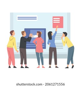 UX or User Experience Designer Creating Product and Service for Human computer Interaction Vector Illustration
