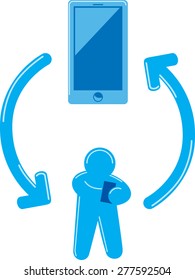 UX user experience test scheme. Vector illustration