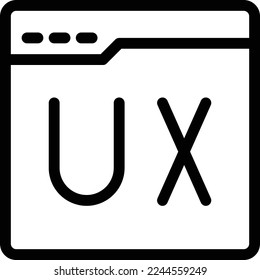 ux Vector illustration on a transparent background. Premium quality symmbols. Thin line vector icons for concept and graphic design.