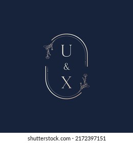 UX wedding initial logo letters in high quality professional design that will print well across any print media