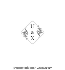 UX wedding initial logo letters in high quality professional design that will print well across any print media