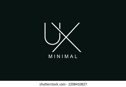 UX or XU Abstract initial monogram letter alphabet logo