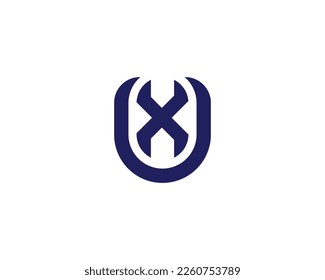 UX XU logo design vector template