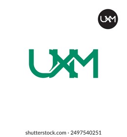 Diseño de monograma de letra de logotipo UXM
