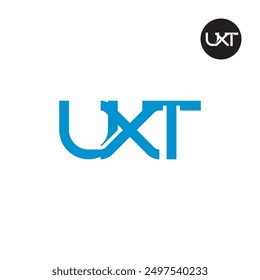 Diseño de monograma de letra de logotipo UXT