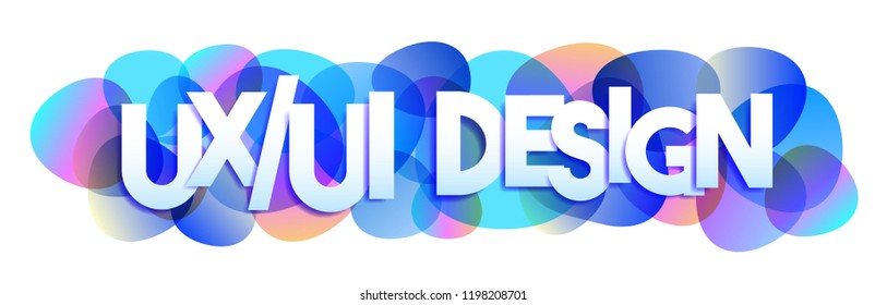 UX/UI Design banner on abstract background