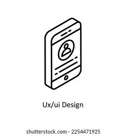 UxUi Design Vector Isometric Outline icon for your digital or print projects.