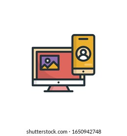 Ux/Ui Vector Outline Filled Icon. EPS 10 