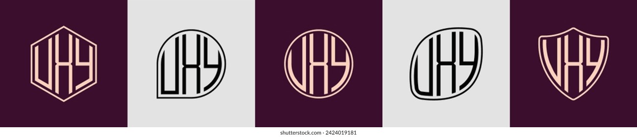 UXY moderne erste Monogramm Logo Design Vektor. Es ist geeignet, für welche Firma oder Marke diese anfänglich gegründet wird.