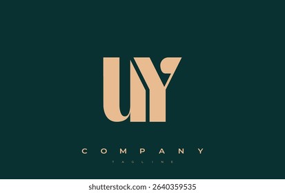 UY Abstract Geometric Logo Design. Modern and elegant logo design with simplistic typography elements, showcasing branding excellence.
