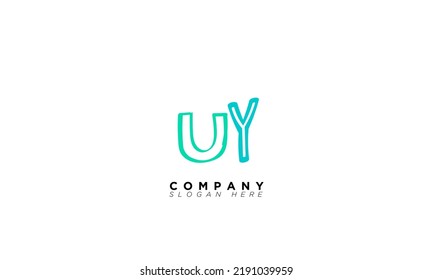 UY Alphabet letters Initials Monogram logo