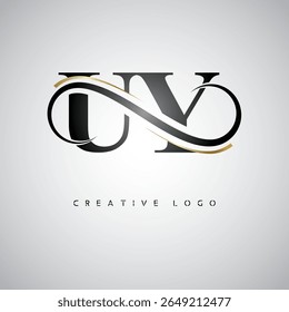 UY Infinity Monogram Logo – Elegant Modern Letter mark Design with Luxury Loop and Stylish Branding Symbol
