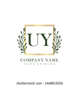 UY Initial beauty floral logo template