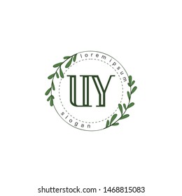 UY Initial beauty floral logo template