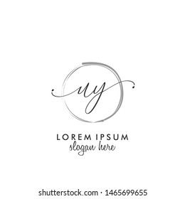 UY Initial beauty monogram logo vector