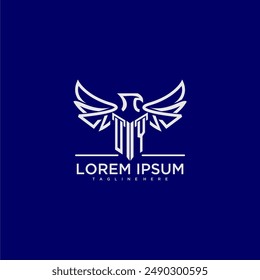 UY initial monogram for business logo with eagle image