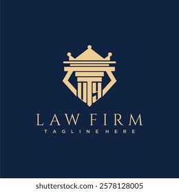 UY initial monogram logo for lawfirm vector design