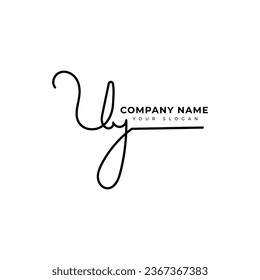 Uy Initial signature logo vector design
