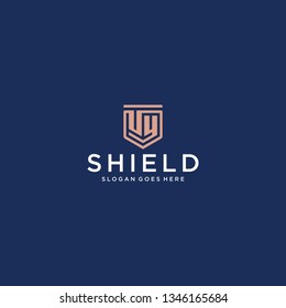 UY letter shield icon