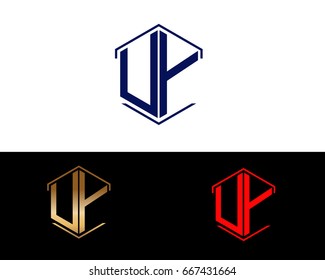 UY letters linked with hexagon shape logo


