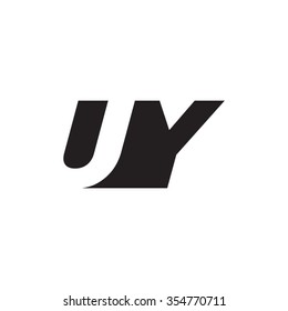 UY negative space letter logo
