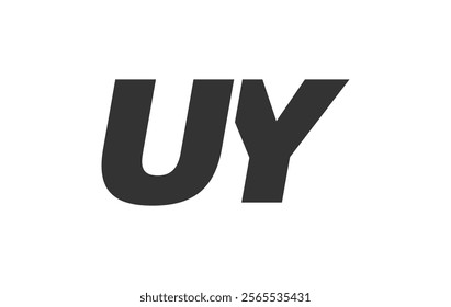 UY Techno Editable Font Logo For Corporate Branding. Bold, Futuristic Design With Unique Typographic Ideas. Minimal Custom Type And Dynamic Letter Variations For Promotion, Printing, And Book Titles