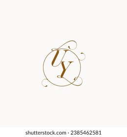 UY uniquely wedding logo symbol of your marriage and you can use it on your wedding stationary