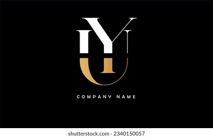 UY, YU Abstract Letters Logo Monogram