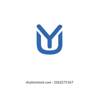 UY YU Logo design vector template