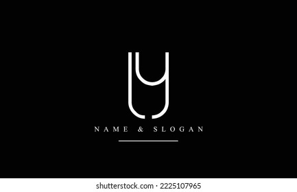 UY, YU, U, Y abstract letters logo monogram