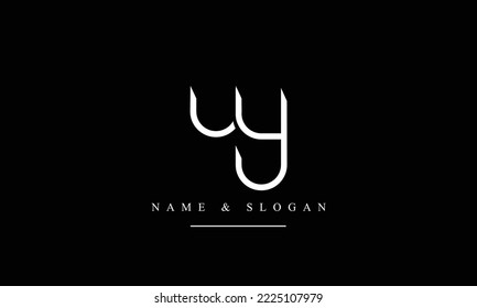 UY, YU, U, Y abstract letters logo monogram