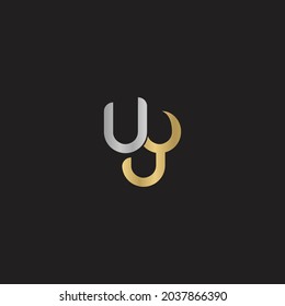 UY, YU, Y AND U Abstract initial monogram letter alphabet logo design