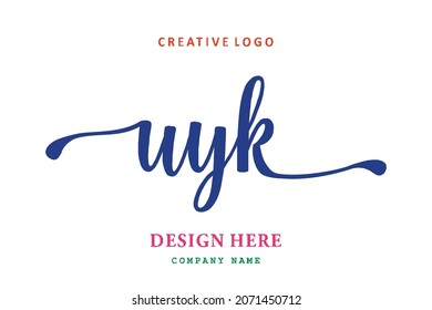 UYK lettering logo is simple, easy to understand and authoritative