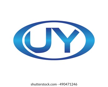 UY-letter abbreviations blue oval logo