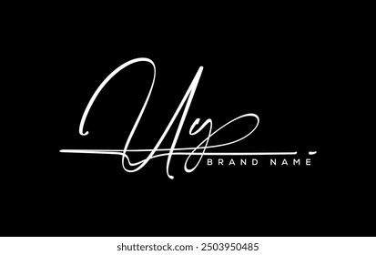 UYletter beauty handwriting vector logo. 