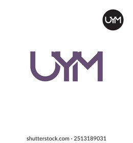 Design de Monograma de Letra de Logotipo UYM