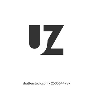 UZ creative geometric initial based modern and minimal logo. Letter u z trendy fonts. Universal professional elegant techno vector design.